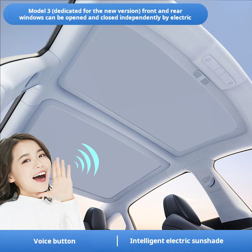 Tesla Model 3 Key Voice-Controlled Electric Sunshade | Heat & UV Protection